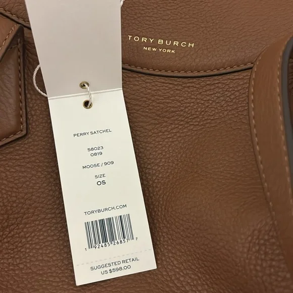 Tory Burch Large Perry Satchel in Moose Brown Leather - Picture 14 of 14
